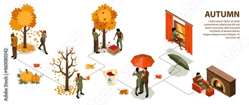 Autumn Isometric Infographics