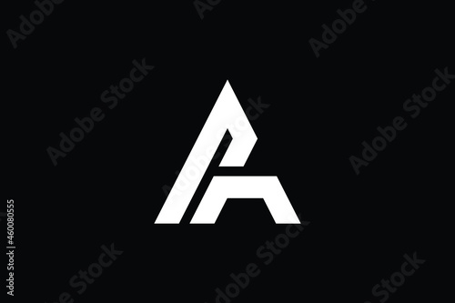 AP logo letter design on luxury background. PA logo monogram initials letter concept. AP  icon logo design. PA elegant and Professional letter icon design on black background. AP PA