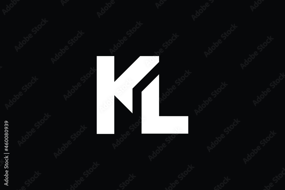 KL logo letter design on luxury background. LK logo monogram initials letter concept. KL icon logo design. LK elegant and Professional letter icon design on black background. K L LK KL