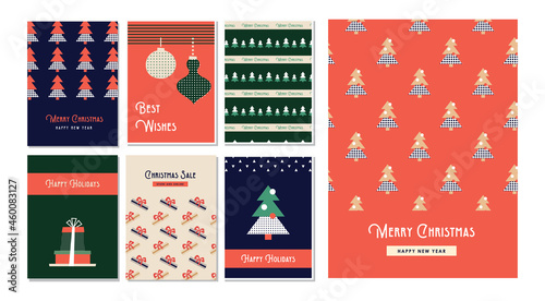 Winter landscape greeting cards  posters and wallpaper for social media stories. Vector illustration in flat simple style - design templates. Merry Christmas. vector illustration