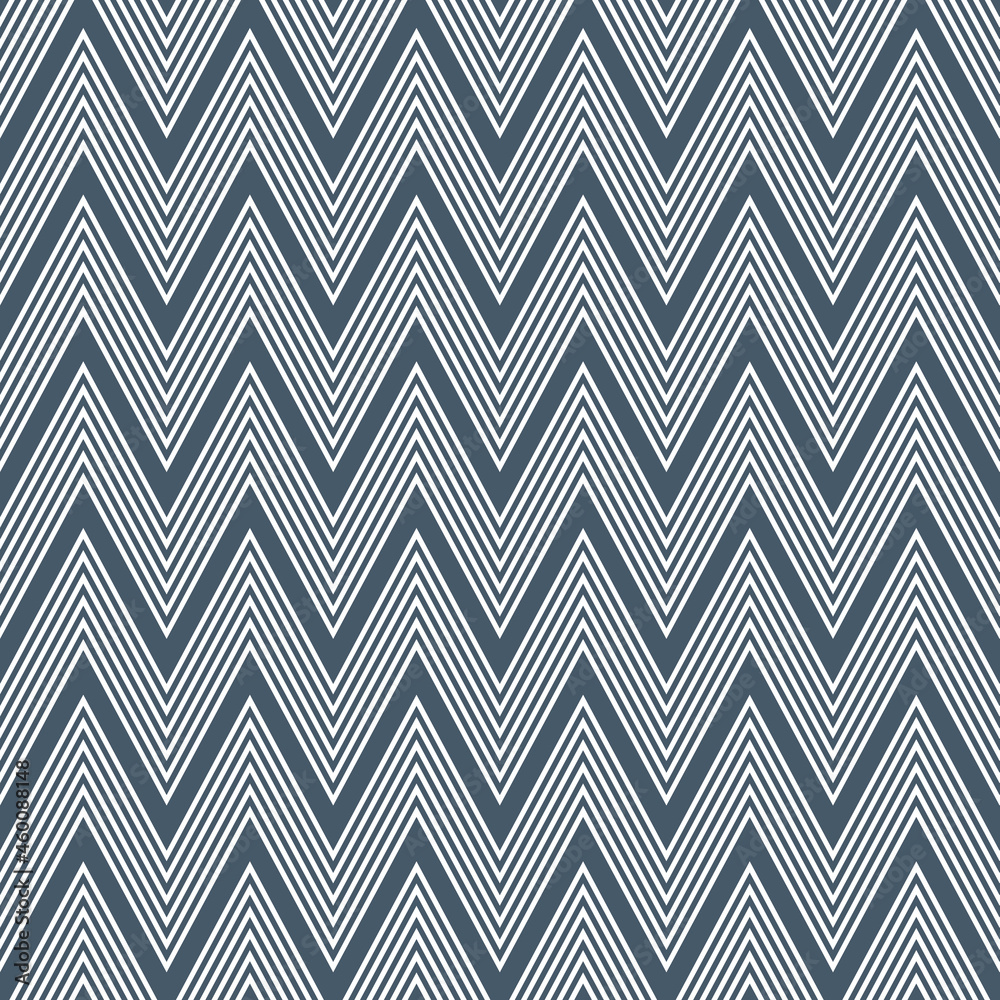 Seamless pattern of navy blue and white zigzag pattern with stripes decoration on navy blue background Seamless pattern of navy blue and white zigzag pattern with stripes decoration on navy blue background