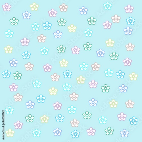 Pastel Spring Floral Patterned Backgrounds, Stationery and, Journal Paper © AM Digital Designs