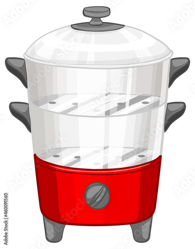 Food steamer isolated on white background