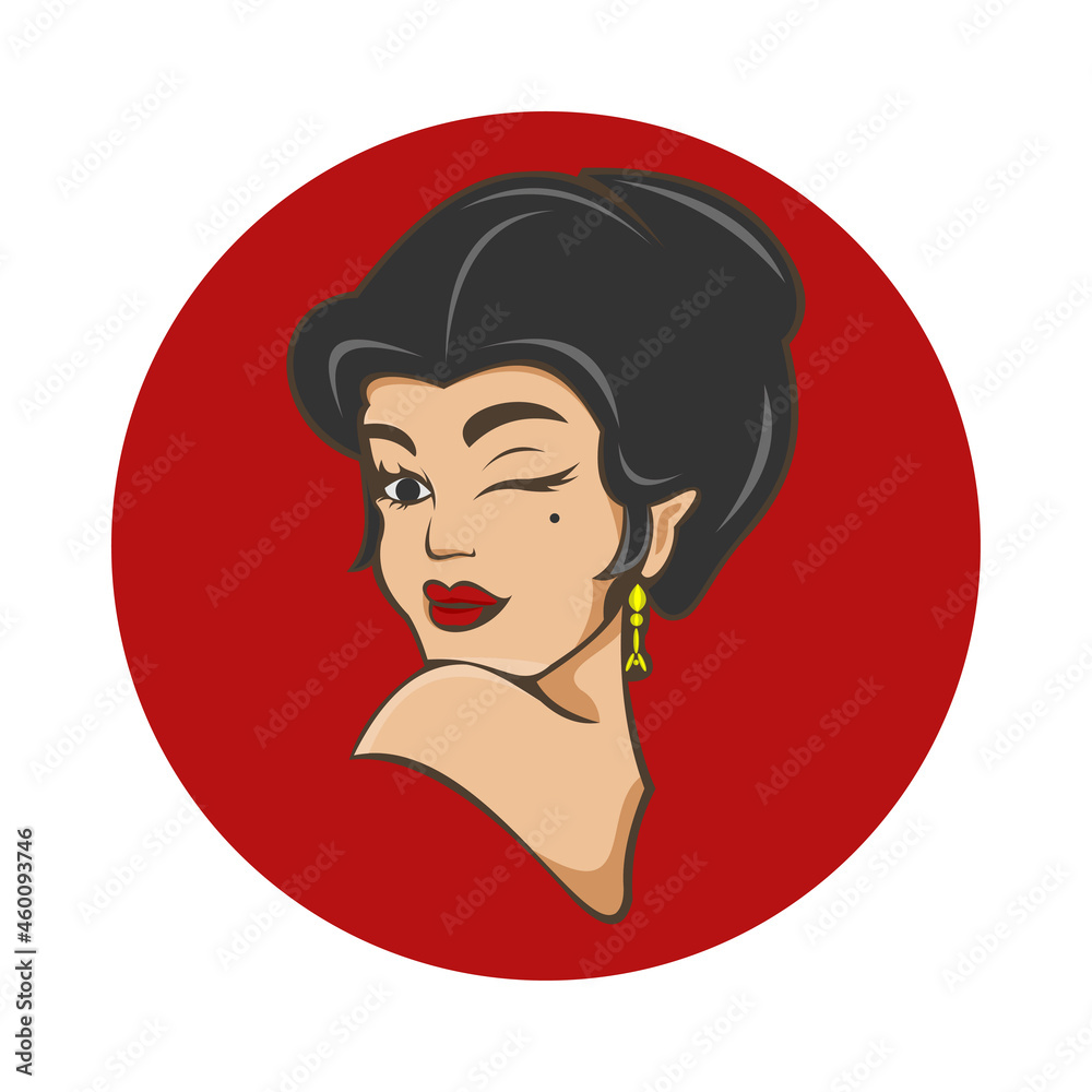beauty woman logo mascot template beauty woman logo mascot template