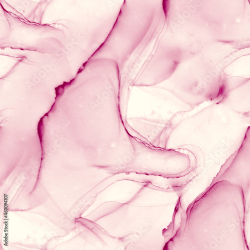 Alcohol ink pink seamless background. Closeup of photo