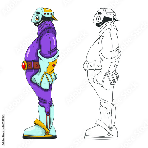 Extraterrestre en tenue de l'espace