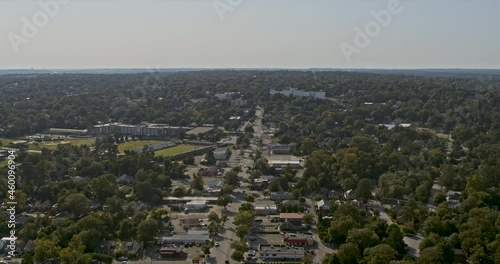 Augusta Georgia Aerial v4 drone forward flying above harrisburg, midtown and summerville neighborhoods toward endless horizon at daytime - Shot with Inspire 2, X7 camera - October 2020 photo