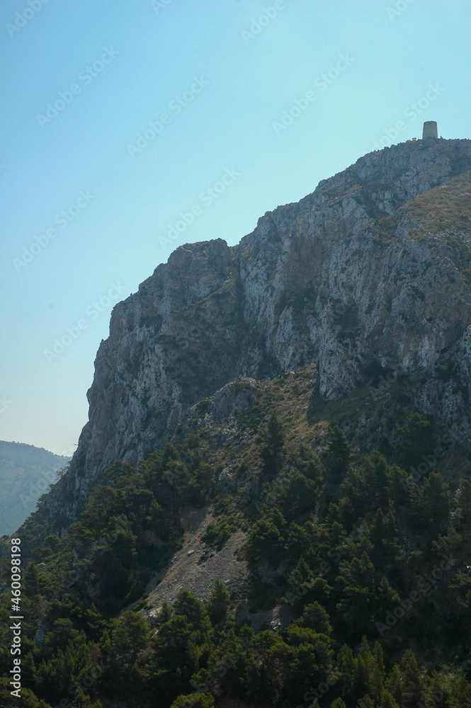 Naklejka premium view of the mountains Alcudia, Mallorca, Spain