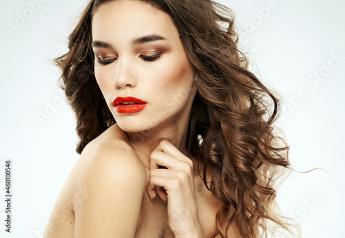 pretty woman attractive look luxury light background