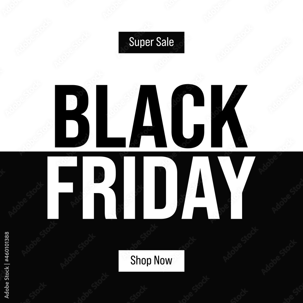 Black Friday square banner vector for Black Friday social media post or ad