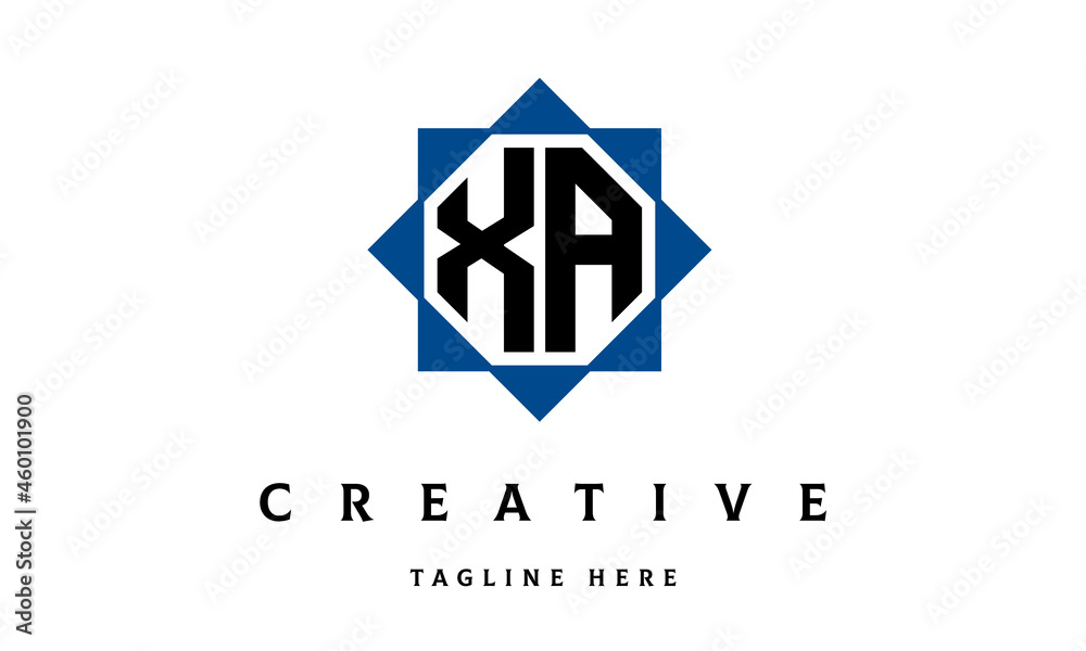 Fototapeta premium XA double square latter logo vector