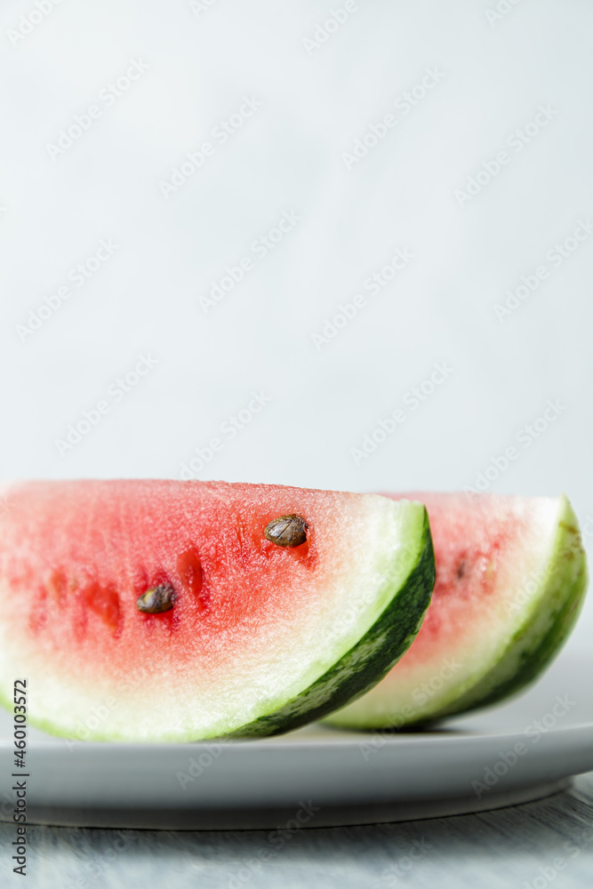 Waterelon, honey watermelon on wooden table background.