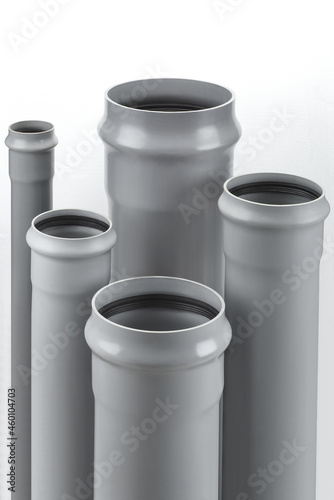 UPVC  CPVC Fittings for polypropylene pipes. Elements for pipelines. plastic piping elements. They are designed for connecting pipes. Concept sale of polypropylene fittings.