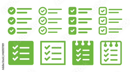 Checklist icon set. Check list symbol vector illustration.