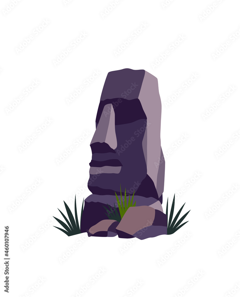 Idol, Moai Religion Sight of Easter Island Stock Vector - Illustration of  history, heritage: 234915348