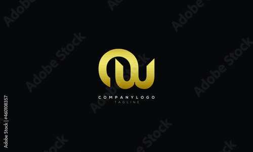 NW WN Abstract initial monogram letter alphabet logo design photo