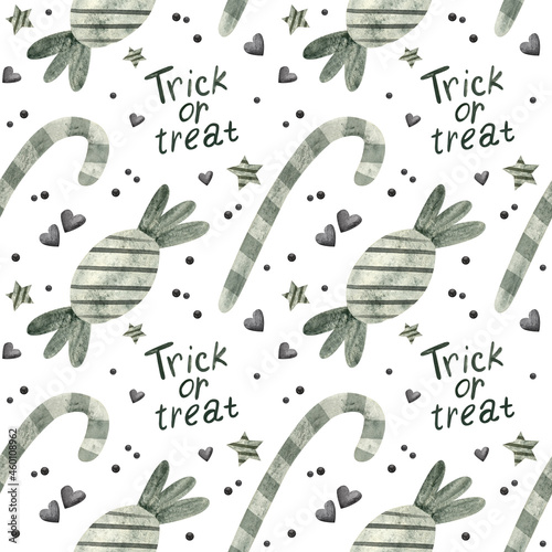 Fotografie Halloween seamless pattern with sweets