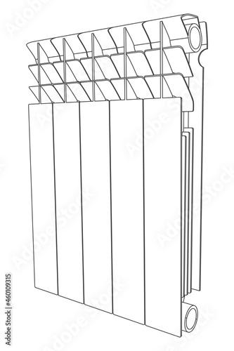 Vector link section heating radiator