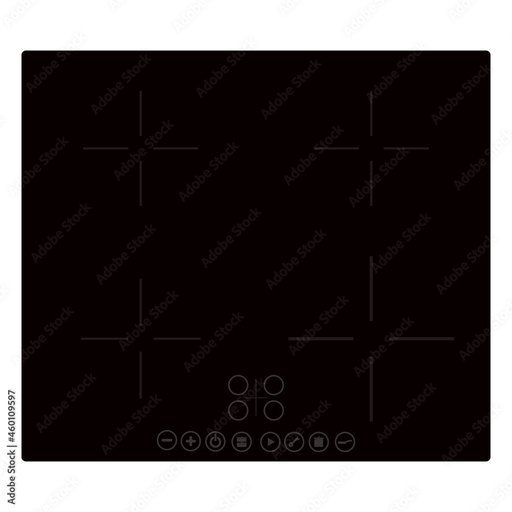 Vector electric cooker, induction stove or hob Vector electric cooker, induction stove or hob