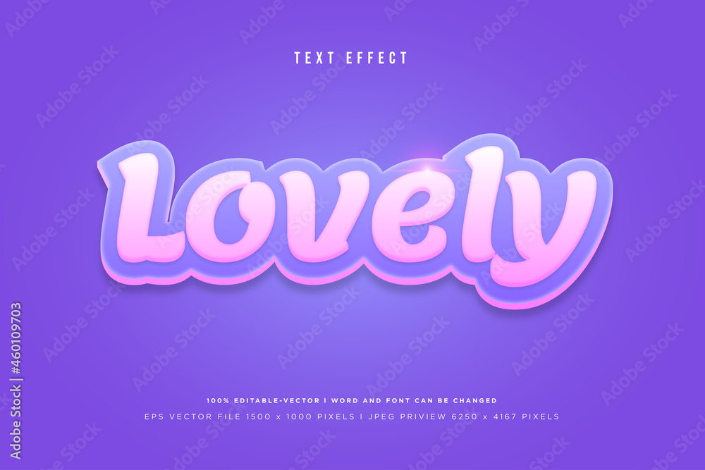 Lovely 3d text effect on purple background Lovely 3d text effect on purple background