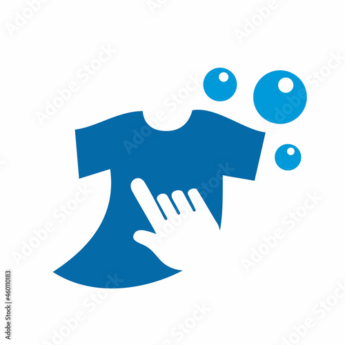 laundry online logo vector design