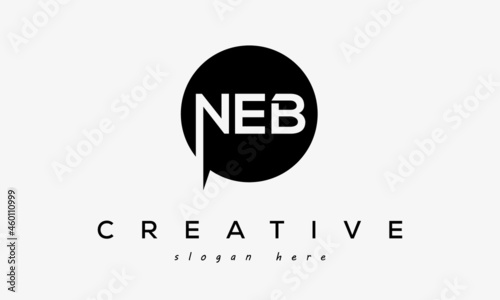 NEB creative circle letters logo design victor