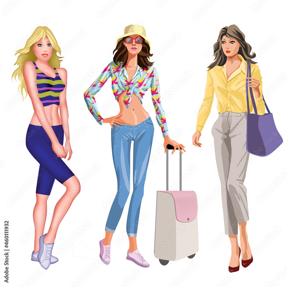 mode, femme, commerçante, beauté, gens, fille, vecteur, dessin animé, illustration, robe, ami, modèle, cheveux, deux, habits, glamour, art, mode, habit, groupe, blond, dame, corps, été, amitié mode, femme, commerçante, beauté, gens, fille, vecteur, dessin animé, illustration, robe, ami, modèle, cheveux, deux, habits, glamour, art, mode, habit, groupe, blond, dame, corps, été, amitié