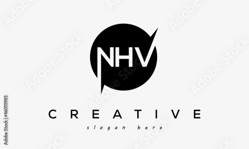 NHV creative circle letters logo design victor photo