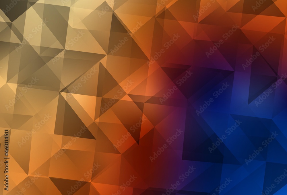 Light Blue, Yellow vector polygonal pattern.