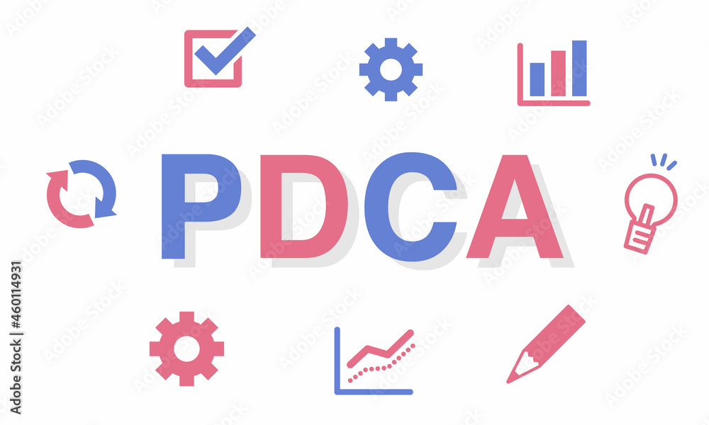 Pdcaのアイコンイラスト Stock ベクター Adobe Stock