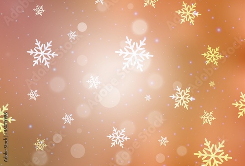 Light Orange vector pattern in Christmas style.