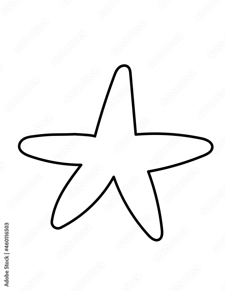 star fish outline star fish outline