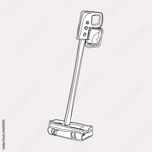Cleanliness and order in the house, apartment. Equipment and means for cleaning, washing. Household appliances, washing machine, vacuum cleaner, bucket. Isolated vector objects.