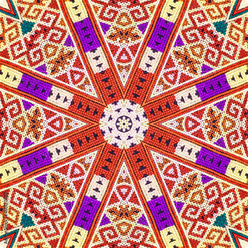 Seamless kaleidoscope or endless pattern for ceramic tile, wallpaper, linoleum, textile, web page background used