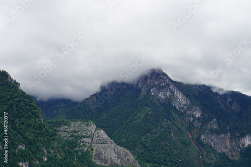 mountains in the clouds