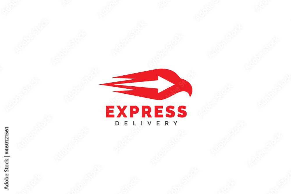 Eagle express logo template design vector. Delivery icon illustration Eagle express logo template design vector. Delivery icon illustration