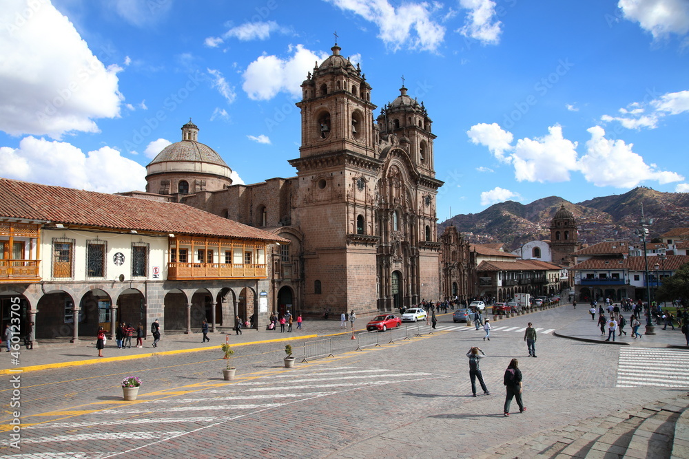 View of the plaza de Armas de Cusco, Peru