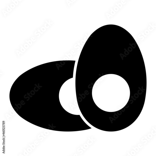 Vector Boiled Egg Glyph Icon Design