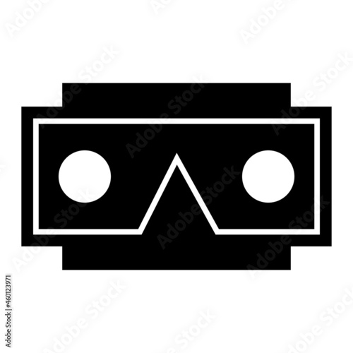 Vector Stereoscope Glyph Icon Design