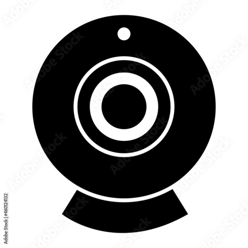 Vector Webcam Glyph Icon Design