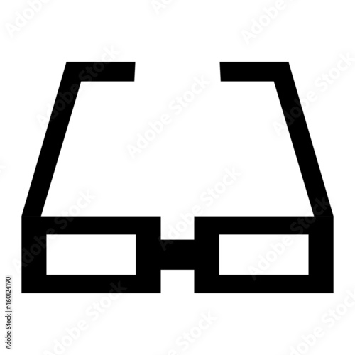 Vector 3D Glasses Glyph Icon Design