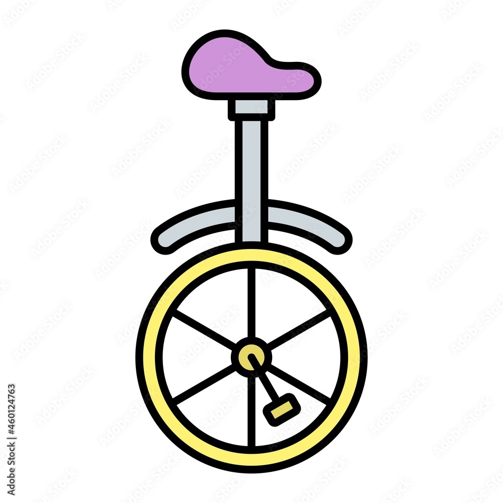Vector Uni Cycle Filled Outline Icon Design Vector Uni Cycle Filled Outline Icon Design