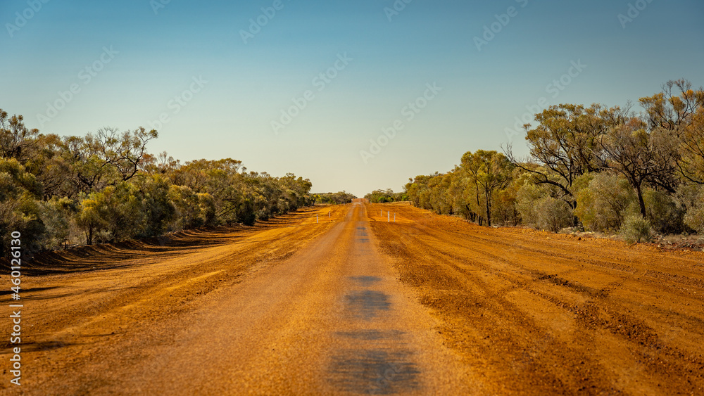 Naklejka premium Outback roads in rural Queensland, Australia