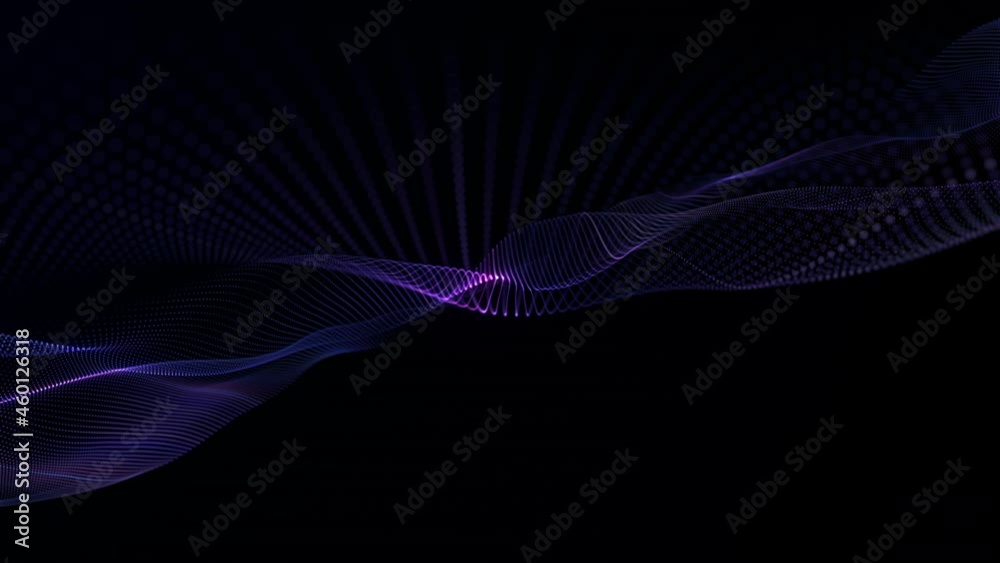 Abstract seamless loop of mesh glowing blue pink purple dot futuristic digital luxurious sparkling wave particles flow background,Motion of digital data flow.big data background concept.Cyber or techn Abstract seamless loop of mesh glowing blue pink purple dot futuristic digital luxurious sparkling wave particles flow background,Motion of digital data flow.big data background concept.Cyber or techn