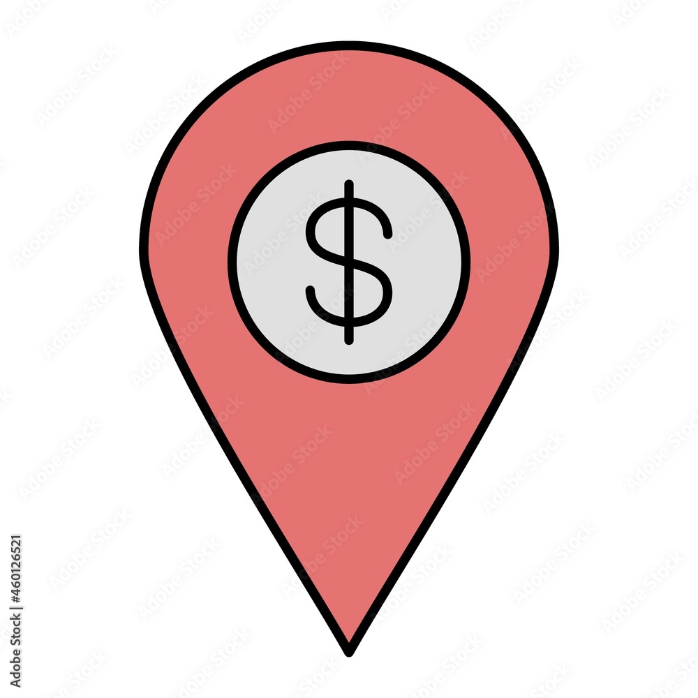 Vector Location Filled Outline Icon Design Vector Location Filled Outline Icon Design