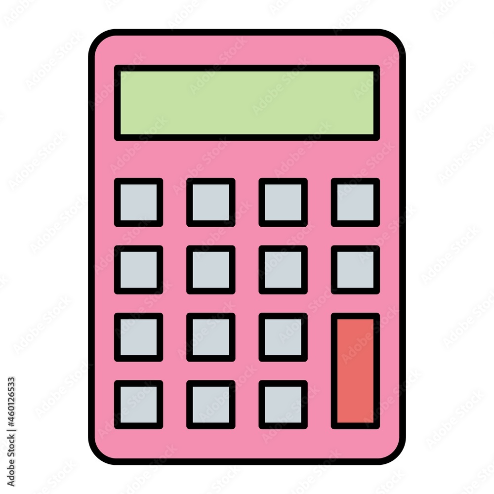 Vector Calculator Filled Outline Icon Design Vector Calculator Filled Outline Icon Design