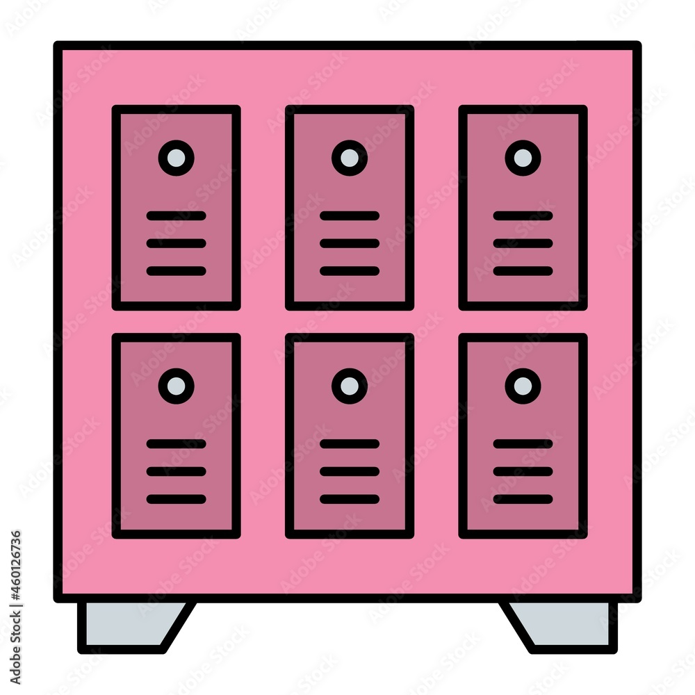 Vector Lockers Filled Outline Icon Design Vector Lockers Filled Outline Icon Design