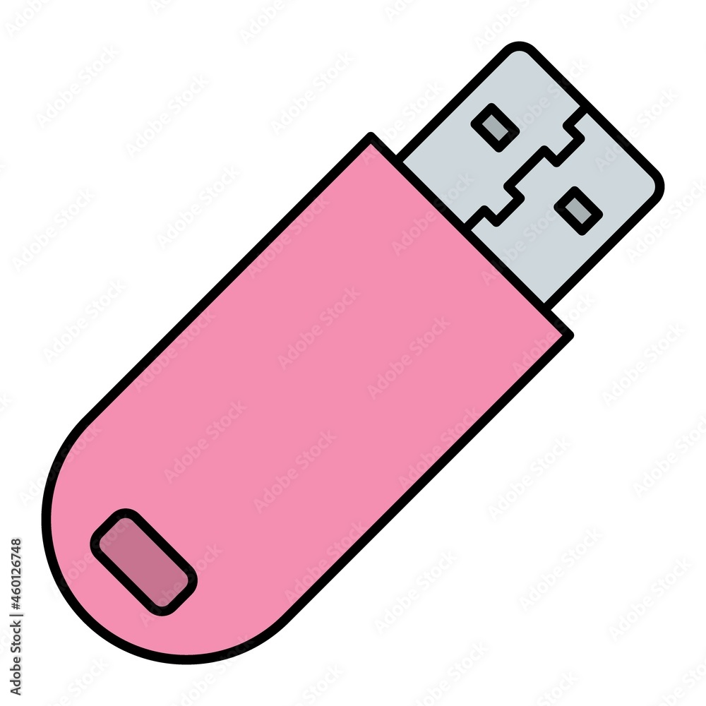 Vector USB Filled Outline Icon Design Vector USB Filled Outline Icon Design
