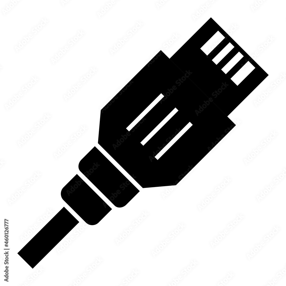 Vector Ethernet Glyph Icon Design