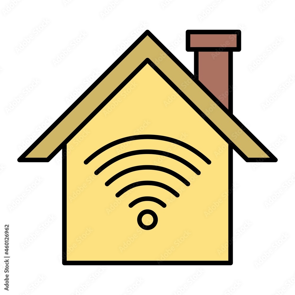 Vector Smart Home Filled Outline Icon Design Vector Smart Home Filled Outline Icon Design